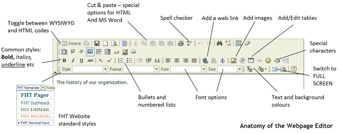 HTML Editor Controls