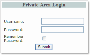 Private Area Login